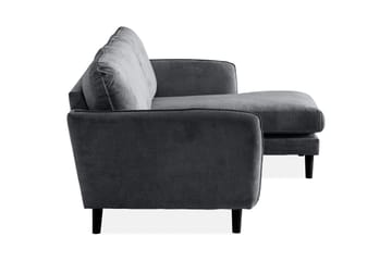 Trend Lyx 3-seters Høyrevendt L-formet Sjeselongsofa i Stoff - Mørk grå - Møbler - Sofaer - Sofa med sjeselong