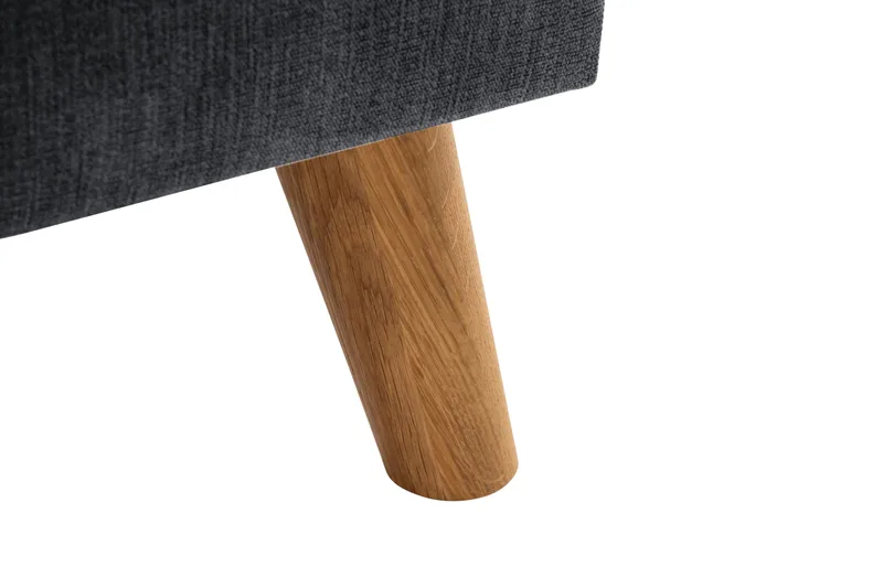 Trend Lyx 3-seters Høyrevendt L-formet Sjeselongsofa i Stoff - Mørk grå - Møbler - Sofaer - Sofa med sjeselong - 4 seters sofa med divan