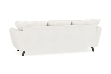 Trend Lyx 3-seters Venstrevendt L-formet Sjeselongsofa i Bouclé - Hvit - Møbler - Sofaer - Sofa med sjeselong