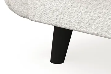 Trend Lyx 3-seters Venstrevendt L-formet Sjeselongsofa i Bouclé - Hvit - Møbler - Sofaer - Sofa med sjeselong