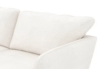 Trend Lyx 3-seters Venstrevendt L-formet Sjeselongsofa i Bouclé - Hvit - Møbler - Sofaer - Sofa med sjeselong