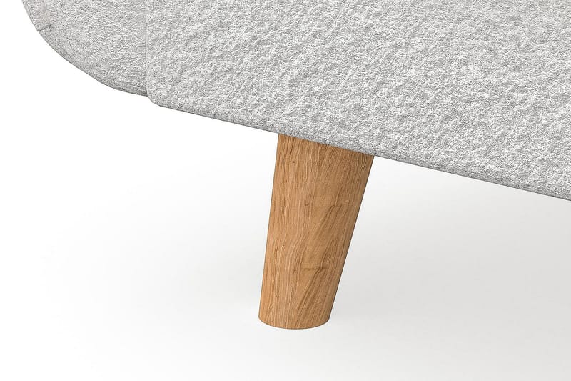 Trend Lyx 3-seters Venstrevendt L-formet Sjeselongsofa i Bouclé - Hvit - Møbler - Sofaer - Sofa med sjeselong - 4 seters sofa med divan