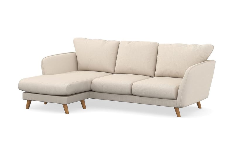 Trend Lyx 3-seters Venstrevendt L-formet Sjeselongsofa i Manchester - Beige - Møbler - Sofaer - Sofa med sjeselong - 4 seters sofa med divan