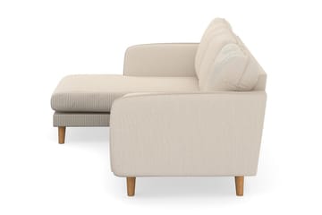 Trend Lyx 3-seters Venstrevendt L-formet Sjeselongsofa i Manchester - Beige - Møbler - Sofaer - Sofa med sjeselong