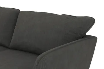 Trend Lyx 3-seters Venstrevendt L-formet Sjeselongsofa i Manchester - Mørkegrå - Møbler - Sofaer - Sofa med sjeselong