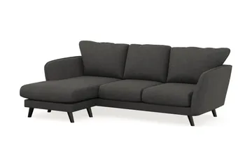 Trend Lyx 3-seters Venstrevendt L-formet Sjeselongsofa i Manchester - Mørkegrå - Møbler - Sofaer - Sofa med sjeselong