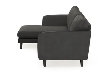 Trend Lyx 3-seters Venstrevendt L-formet Sjeselongsofa i Manchester - Mørkegrå - Møbler - Sofaer - Sofa med sjeselong