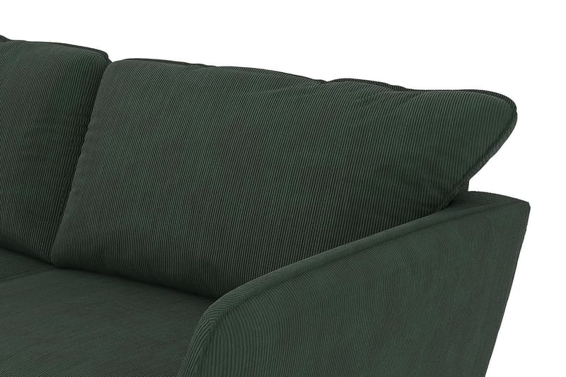 Trend Lyx 3-seters Venstrevendt L-formet Sjeselongsofa i Manchester - Mørkegrønn - Møbler - Sofaer - Sofa med sjeselong