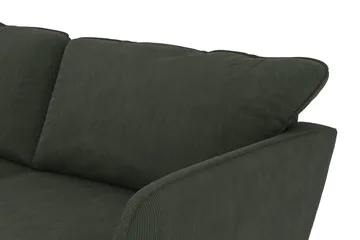 Trend Lyx 3-seters Venstrevendt L-formet Sjeselongsofa i Manchester - Mørkegrønn - Møbler - Sofaer - Sofa med sjeselong