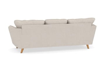 Trend Lyx 3-seters Venstrevendt L-formet Sjeselongsofa i Stoff - Beige - Møbler - Sofaer - Sofa med sjeselong