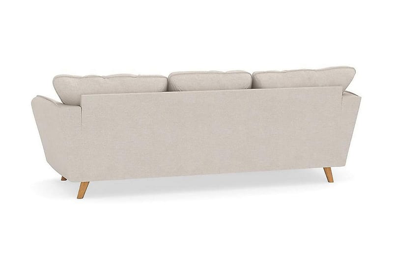 Trend Lyx 3-seters Venstrevendt L-formet Sjeselongsofa i Stoff - Beige - Møbler - Sofaer - Sofa med sjeselong - 4 seters sofa med divan