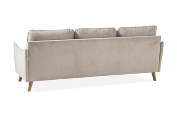 Trend Lyx 3-seters Venstrevendt L-formet Sjeselongsofa i Stoff - Beige - Møbler - Sofaer - Sofa med sjeselong