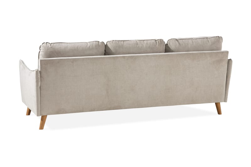Trend Lyx 3-seters Venstrevendt L-formet Sjeselongsofa i Stoff - Beige - Møbler - Sofaer - Sofa med sjeselong - 4 seters sofa med divan