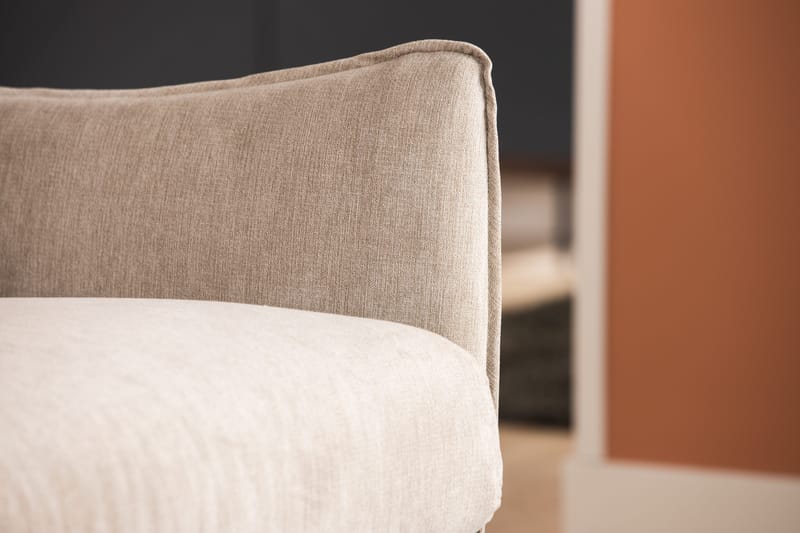 Trend Lyx 3-seters Venstrevendt L-formet Sjeselongsofa i Stoff - Beige - Møbler - Sofaer - Sofa med sjeselong - 4 seters sofa med divan