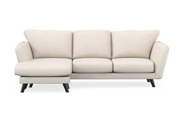 Trend Lyx 3-seters Venstrevendt L-formet Sjeselongsofa i Stoff - Beige - Møbler - Sofaer - Sofa med sjeselong