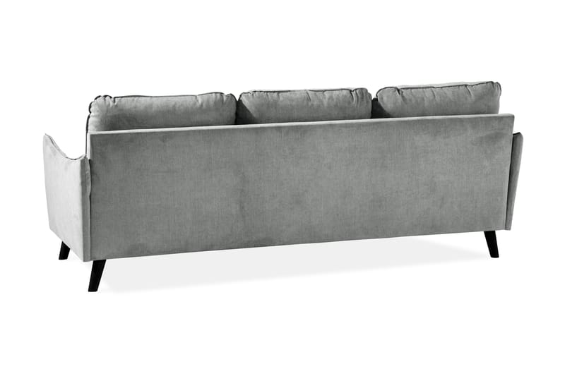 Trend Lyx 3-seters Venstrevendt L-formet Sjeselongsofa i Stoff - Grå - Møbler - Sofaer - Sofa med sjeselong