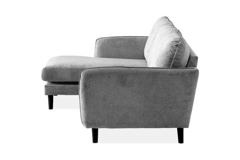 Trend Lyx 3-seters Venstrevendt L-formet Sjeselongsofa i Stoff - Grå - Møbler - Sofaer - Sofa med sjeselong - 4 seters sofa med divan