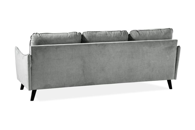 Trend Lyx 3-seters Venstrevendt L-formet Sjeselongsofa i Stoff - Grå - Møbler - Sofaer - Sofa med sjeselong - 4 seters sofa med divan