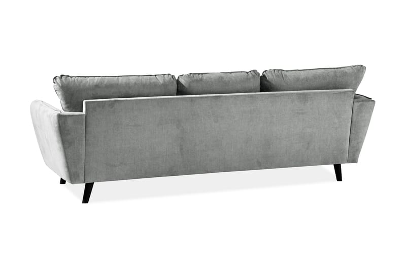 Trend Lyx 3-seters Venstrevendt L-formet Sjeselongsofa i Stoff - Grå - Møbler - Sofaer - Sofa med sjeselong - 4 seters sofa med divan