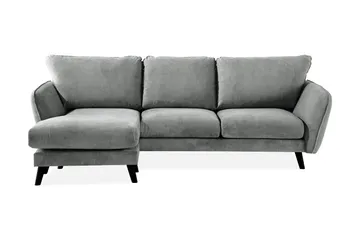 Trend Lyx 3-seters Venstrevendt L-formet Sjeselongsofa i Stoff