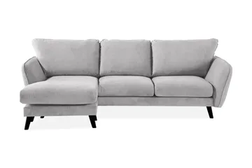 Trend Lyx 3-seters Venstrevendt L-formet Sjeselongsofa i Stoff