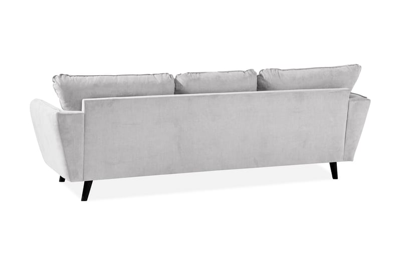 Trend Lyx 3-seters Venstrevendt L-formet Sjeselongsofa i Stoff - Lys grå - Møbler - Sofaer - Sofa med sjeselong - 4 seters sofa med divan