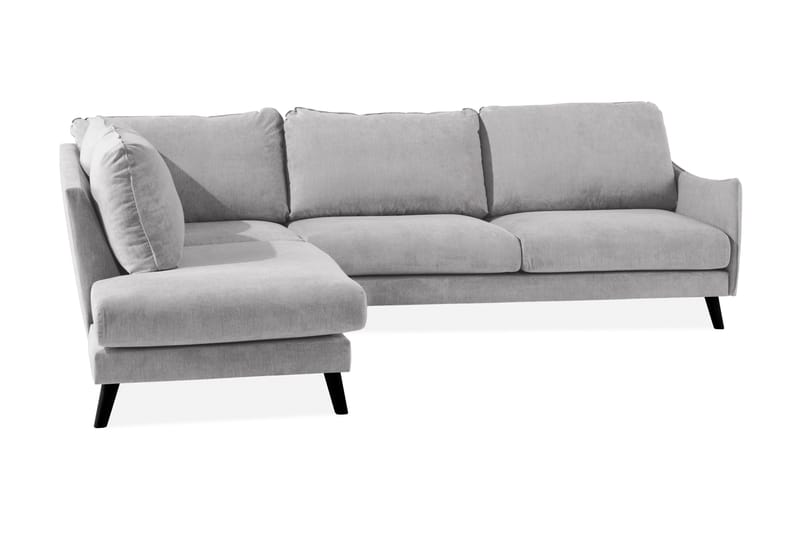 Trend Lyx 3-seters Venstrevendt L-formet Sjeselongsofa i Stoff - Lys grå - Møbler - Sofaer - Sofa med sjeselong - 4 seters sofa med divan