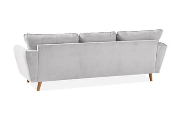 Trend Lyx 3-seters Venstrevendt L-formet Sjeselongsofa i Stoff - Lys grå - Møbler - Sofaer - Sofa med sjeselong