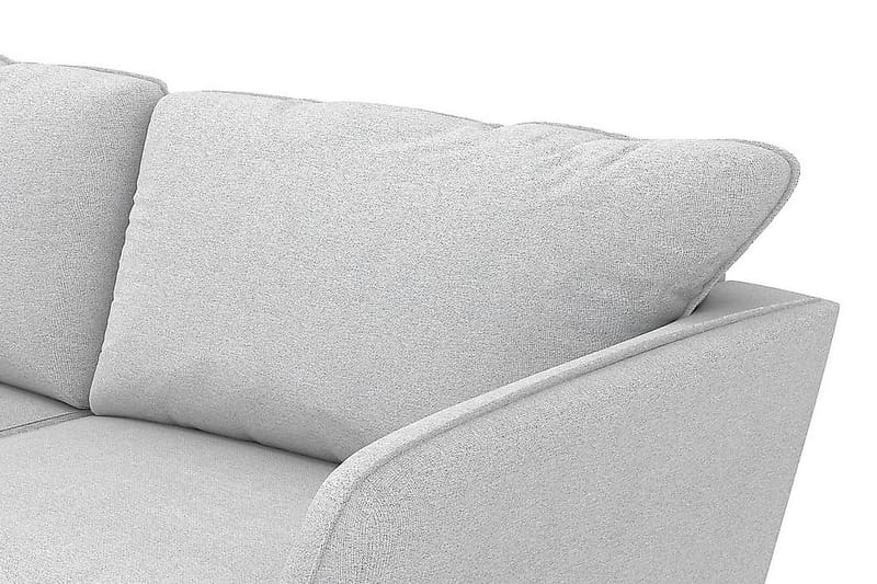 Trend Lyx 3-seters Venstrevendt L-formet Sjeselongsofa i Stoff - Lys grå - Møbler - Sofaer - Sofa med sjeselong - 4 seters sofa med divan