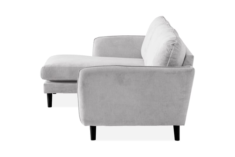 Trend Lyx 3-seters Venstrevendt L-formet Sjeselongsofa i Stoff - Lys grå - Møbler - Sofaer - Sofa med sjeselong - 4 seters sofa med divan