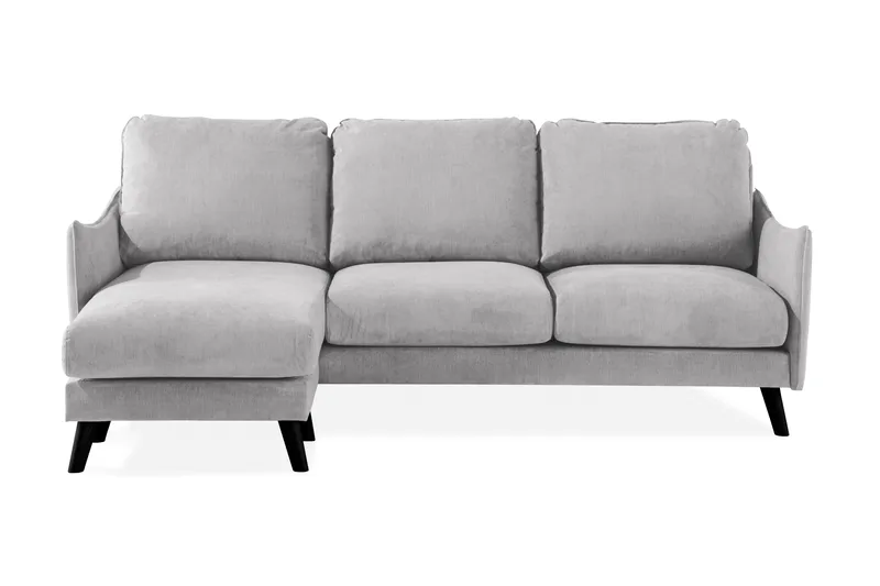 Trend Lyx 3-seters Venstrevendt L-formet Sjeselongsofa i Stoff - Lys grå - Møbler - Sofaer - Sofa med sjeselong - 4 seters sofa med divan