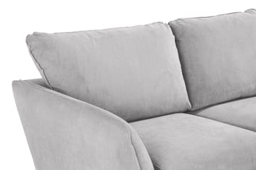 Trend Lyx 3-seters Venstrevendt L-formet Sjeselongsofa i Stoff - Lys grå - Møbler - Sofaer - Sofa med sjeselong