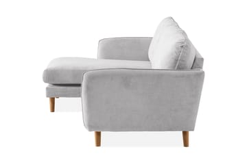 Trend Lyx 3-seters Venstrevendt L-formet Sjeselongsofa i Stoff - Lys grå - Møbler - Sofaer - Sofa med sjeselong