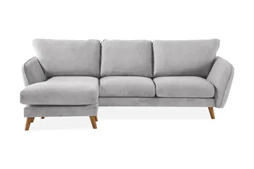 Trend Lyx 3-seters Venstrevendt L-formet Sjeselongsofa i Stoff