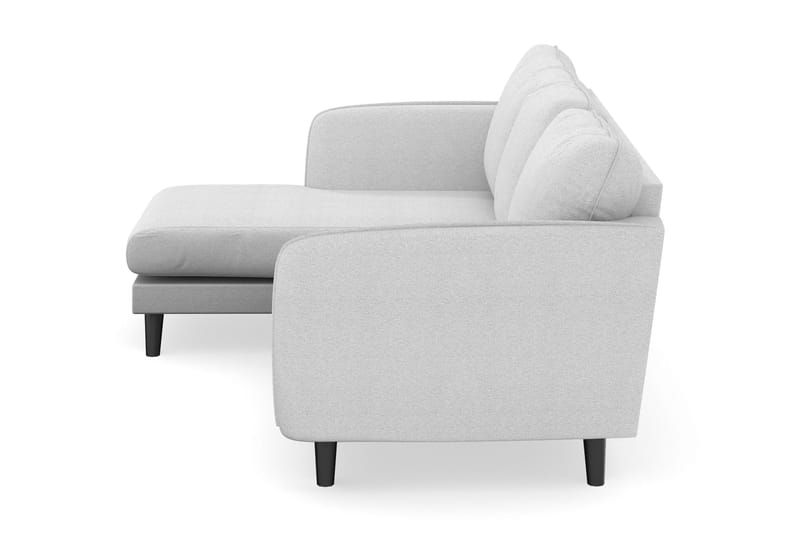 Trend Lyx 3-seters Venstrevendt L-formet Sjeselongsofa i Stoff - Lysegrå - Møbler - Sofaer - Sofa med sjeselong