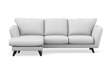 Trend Lyx 3-seters Venstrevendt L-formet Sjeselongsofa i Stoff - Lysegrå - Møbler - Sofaer - Sofa med sjeselong