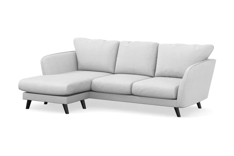 Trend Lyx 3-seters Venstrevendt L-formet Sjeselongsofa i Stoff - Lysegrå - Møbler - Sofaer - Sofa med sjeselong