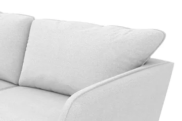 Trend Lyx 3-seters Venstrevendt L-formet Sjeselongsofa i Stoff - Lysegrå - Møbler - Sofaer - Sofa med sjeselong