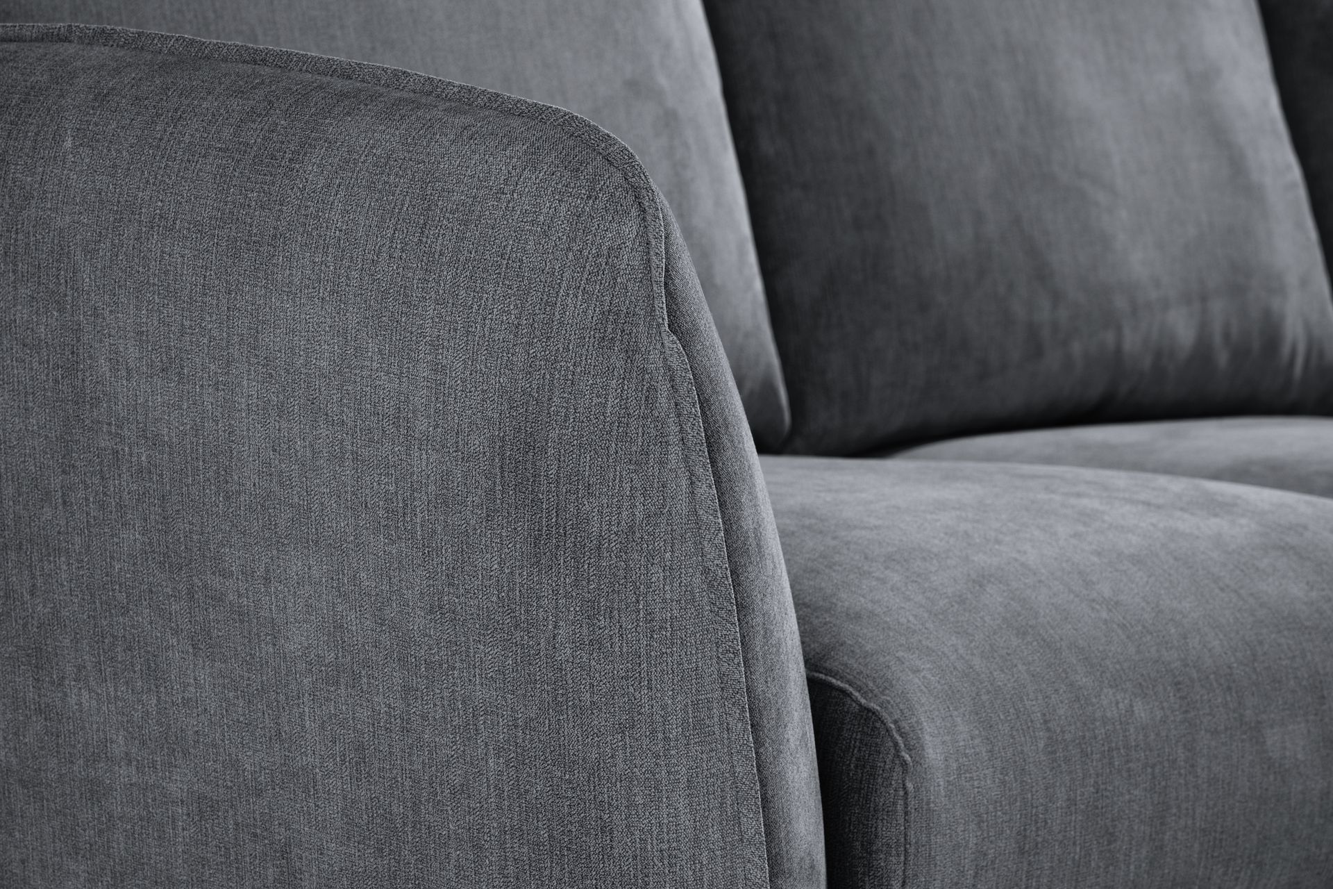 Trend Lyx 3-seters Venstrevendt L-formet Sjeselongsofa i Stoff - Mørk grå - Møbler - Sofaer - Sofa med sjeselong