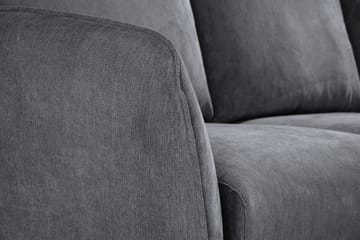 Trend Lyx 3-seters Venstrevendt L-formet Sjeselongsofa i Stoff - Mørk grå - Møbler - Sofaer - Sofa med sjeselong