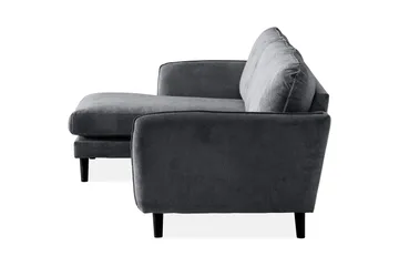 Trend Lyx 3-seters Venstrevendt L-formet Sjeselongsofa i Stoff - Mørk grå - Møbler - Sofaer - Sofa med sjeselong