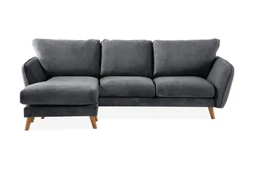 Trend Lyx 3-seters Venstrevendt L-formet Sjeselongsofa i Stoff