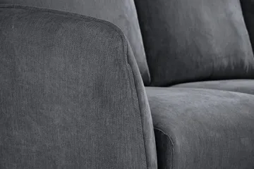 Trend Lyx 3-seters Venstrevendt L-formet Sjeselongsofa i Stoff - Mørk grå - Møbler - Sofaer - Sofa med sjeselong