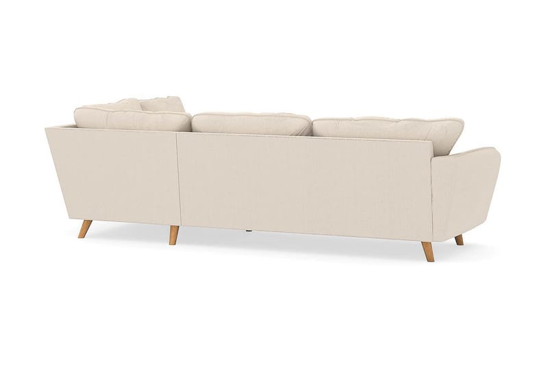 Trend Lyx 4-seters Høyrevendt L-formet Sjeselongsofa i Manchester - Beige - Møbler - Sofaer - Sofa med sjeselong - 4 seters sofa med divan