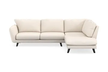 Trend Lyx 4-seters Høyrevendt L-formet Sjeselongsofa i Manchester - Beige - Møbler - Sofaer - Sofa med sjeselong