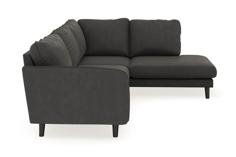 Trend Lyx 4-seters Høyrevendt L-formet Sjeselongsofa i Manchester - Mørkegrå - Møbler - Sofaer - Sofa med sjeselong
