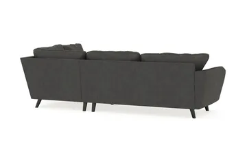 Trend Lyx 4-seters Høyrevendt L-formet Sjeselongsofa i Manchester - Mørkegrå - Møbler - Sofaer - Sofa med sjeselong