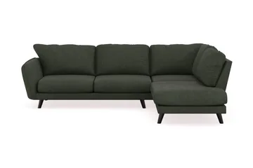Trend Lyx 4-seters Høyrevendt L-formet Sjeselongsofa i Manchester - Mørkegrønn - Møbler - Sofaer - Sofa med sjeselong