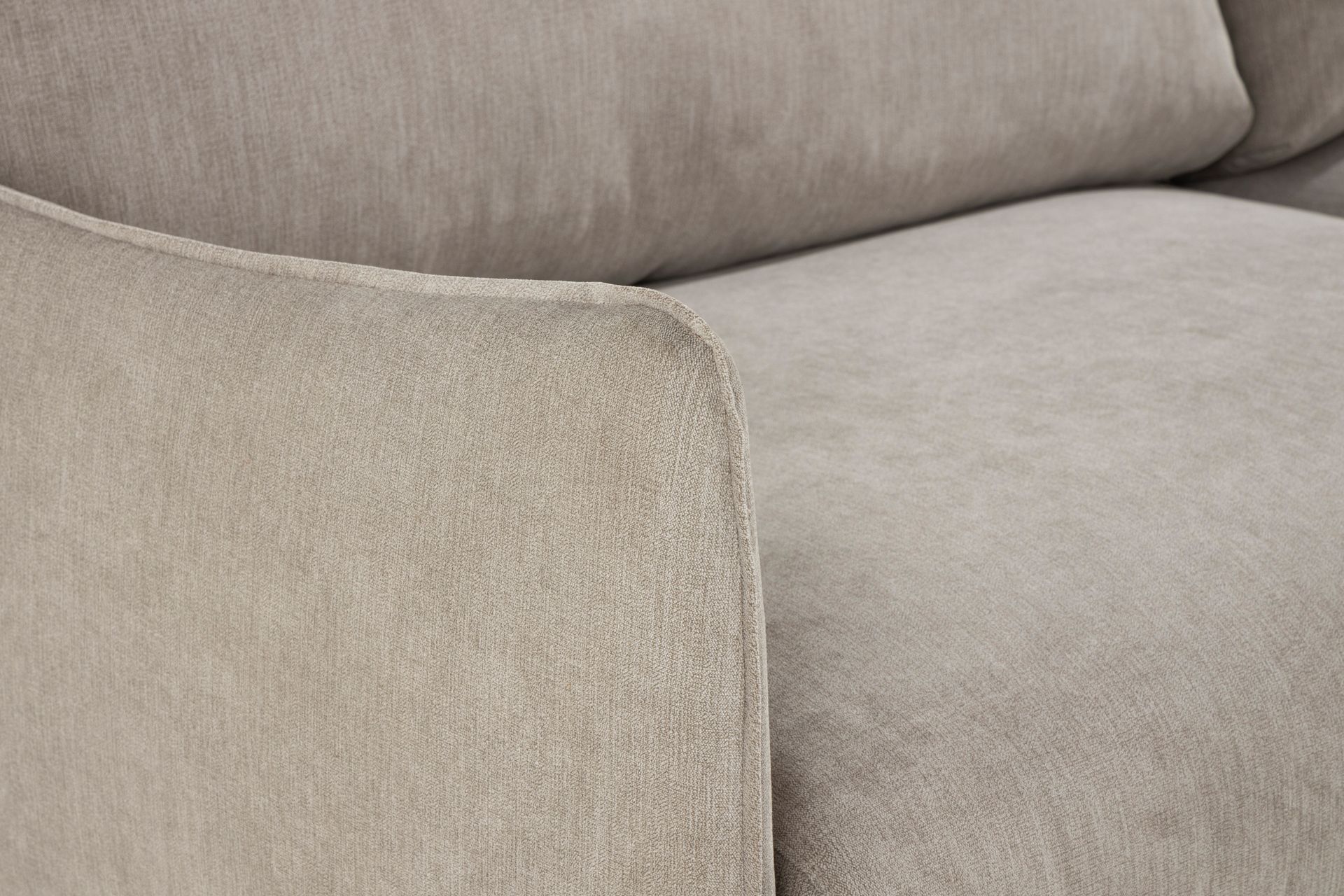 Trend Lyx 4-seters Høyrevendt L-formet Sjeselongsofa i Stoff - Beige - Møbler - Sofaer - Sofa med sjeselong