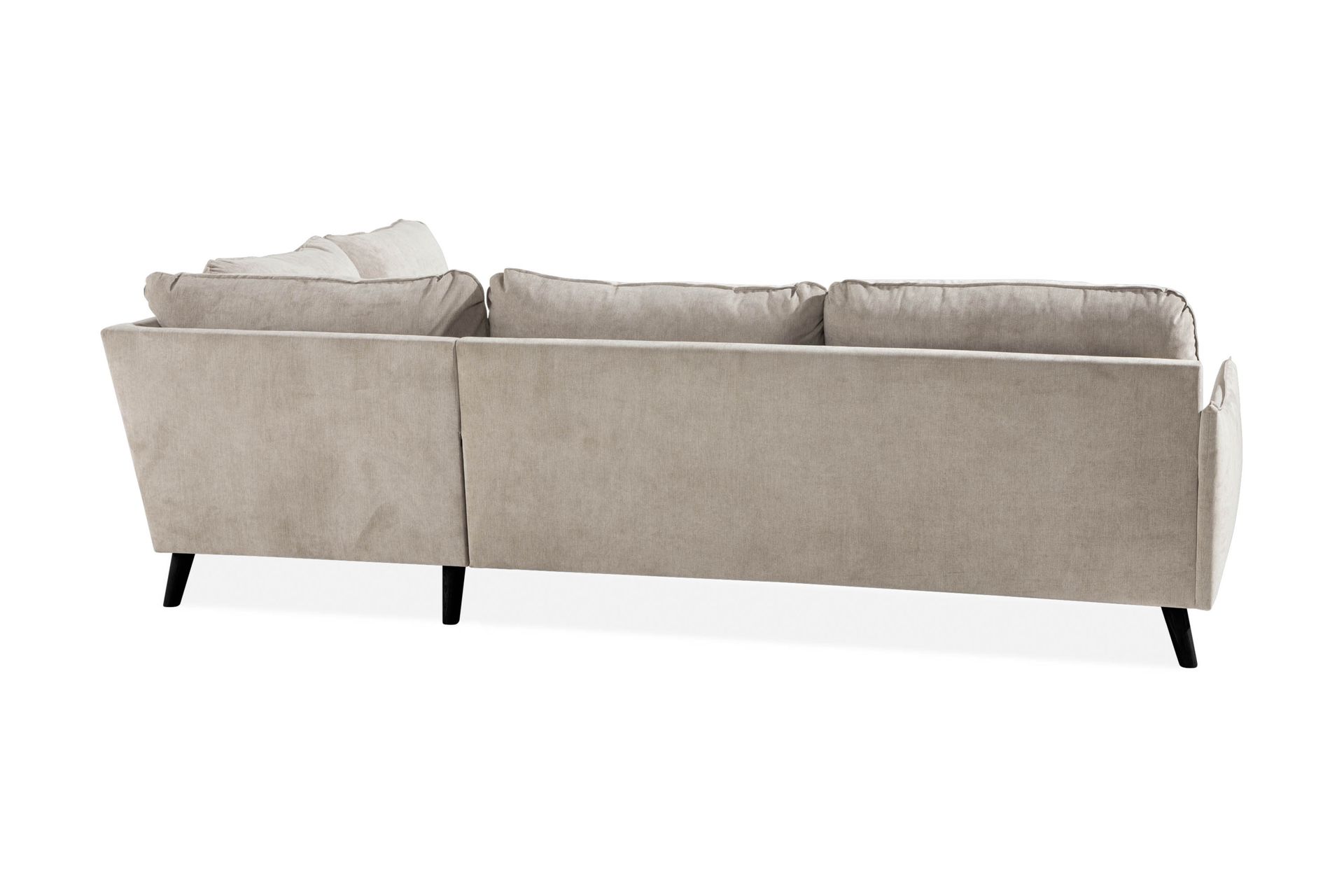 Trend Lyx 4-seters Høyrevendt L-formet Sjeselongsofa i Stoff - Beige - Møbler - Sofaer - Sofa med sjeselong